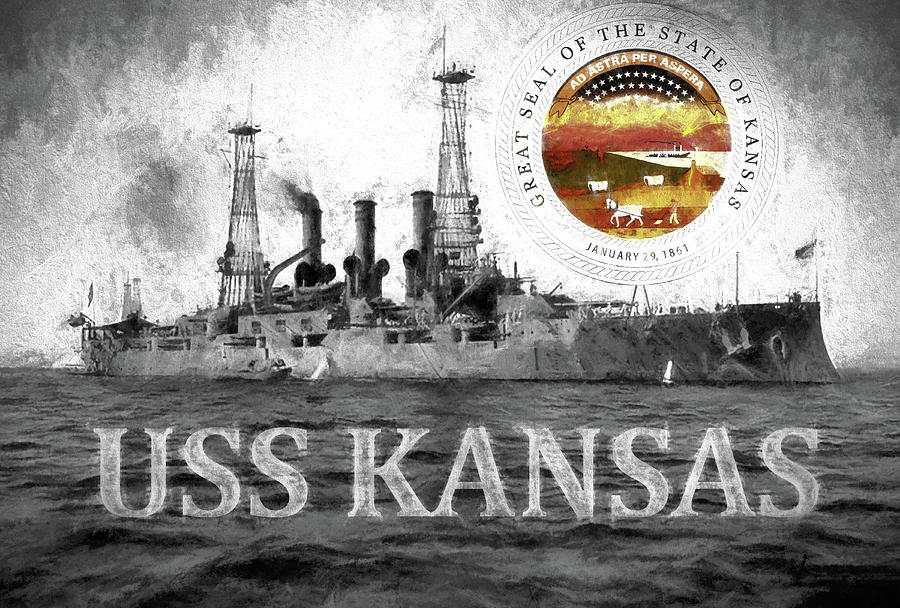 The USS Kansas Digital Art by JC Findley