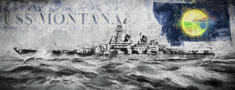 The USS Montana Digital Art by JC Findley
