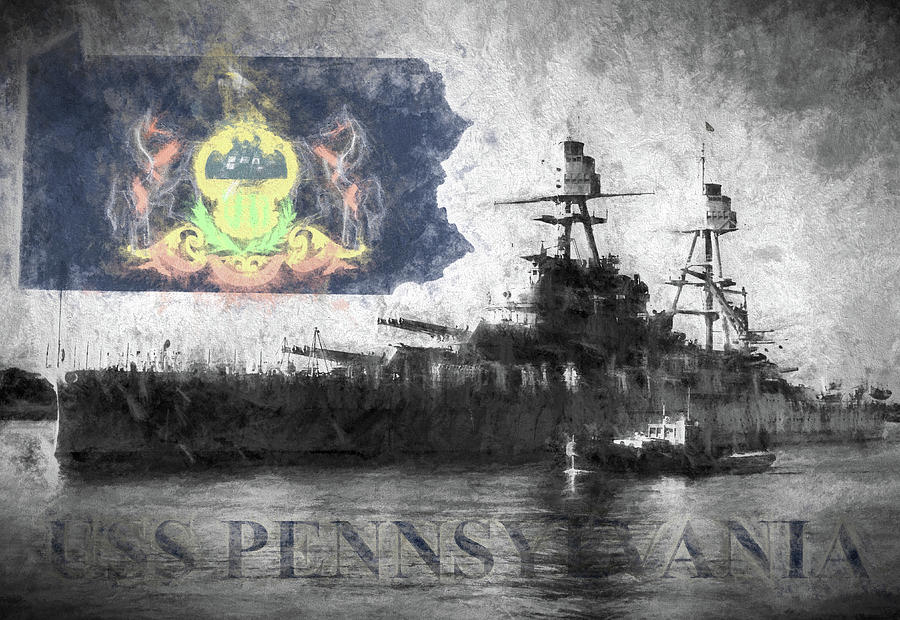 The USS Pennsylvania Digital Art by JC Findley
