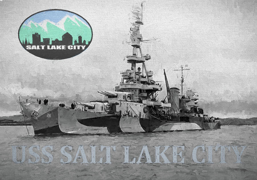 The USS Salt Lake City Digital Art by JC Findley