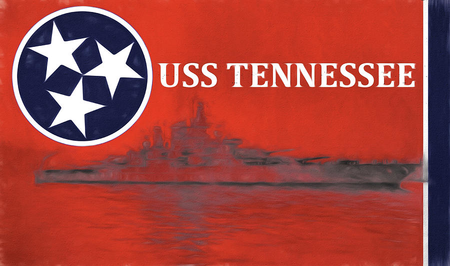 The USS Tennessee Digital Art by JC Findley