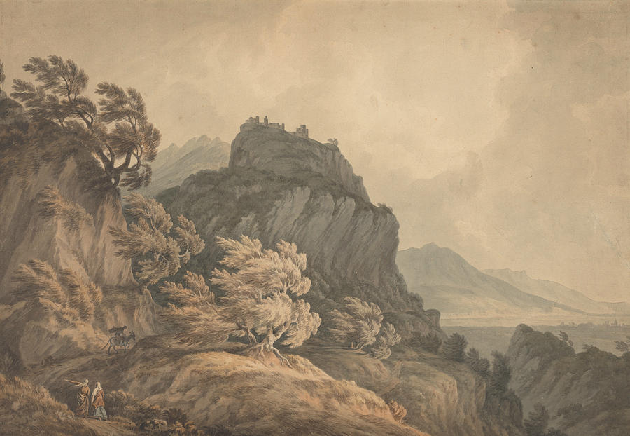 The Val D'aosta, Piedmont Drawing by John Warwick Smith