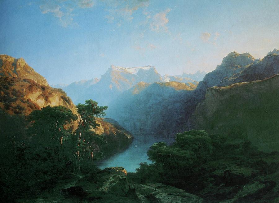 The Vale Painting by Alexandre Calame