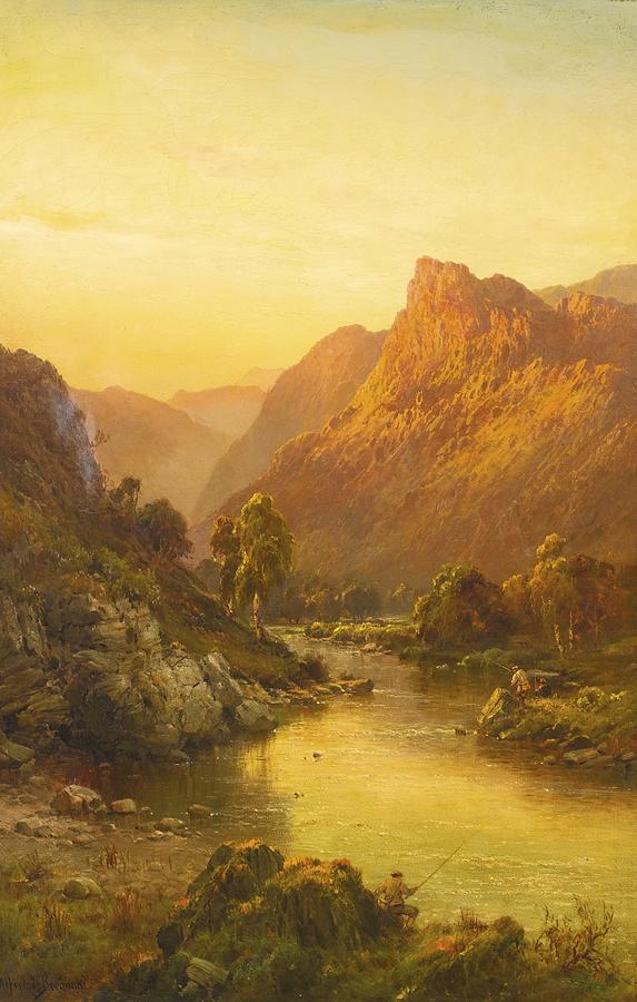 The Vale Of Ben Lawers Painting by Alfred 