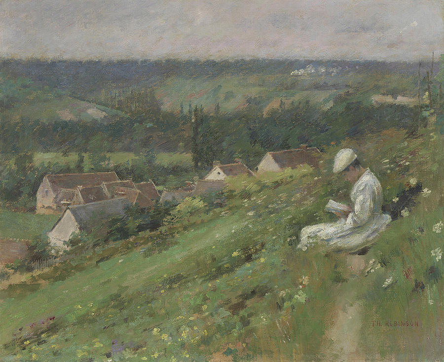 The Valley of Arconville Painting by Theodore Robinson