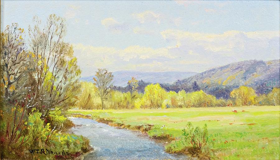 Tree Painting - The Valley Stream by William Trost