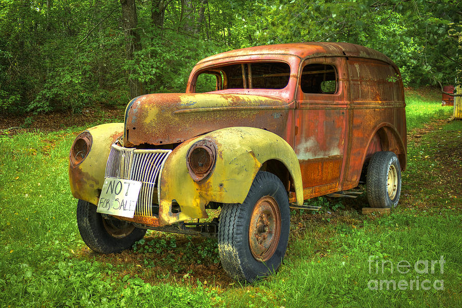 The Rusty Van 2 Historic Transportation Art Photograph by Reid Callaway