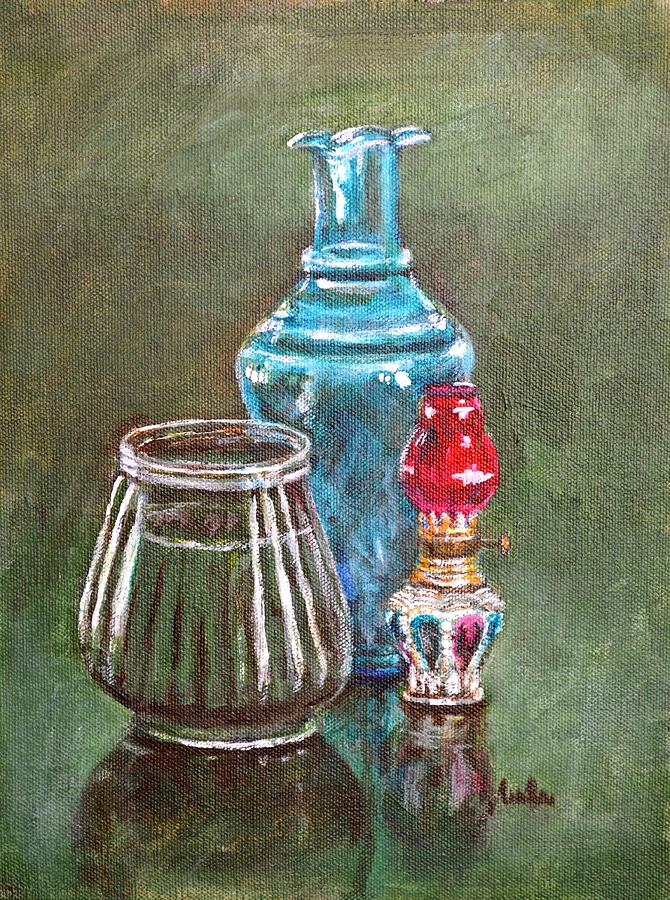 The Vase Candle And Lamp Painting