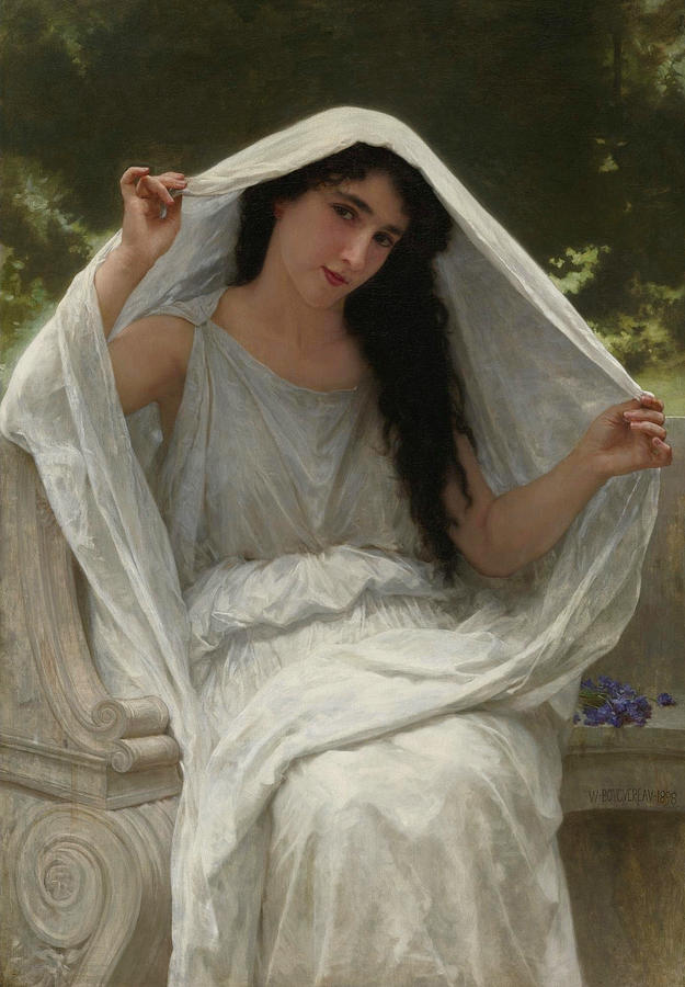The Veil  Painting by William-Adolphe Bouguereau