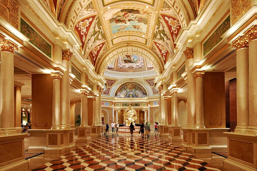 The Venetian Hotel Lobby  Las Vegas Photograph by Willie Harper