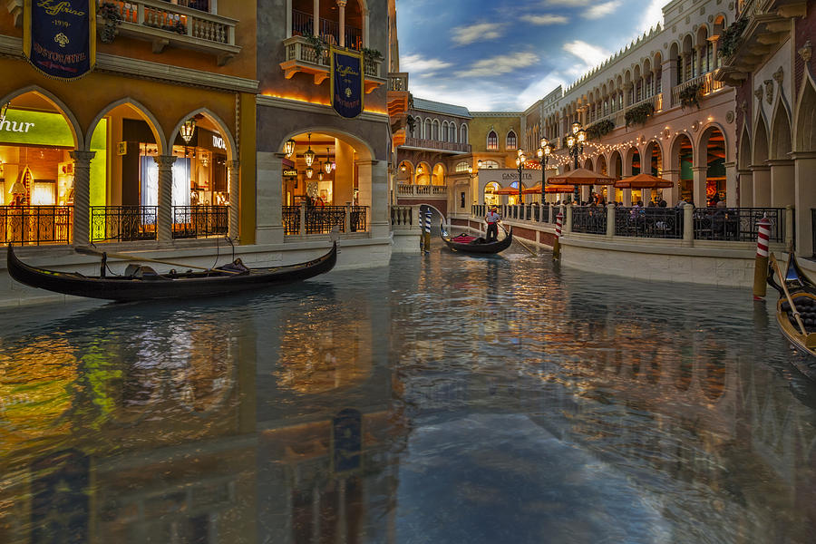 Las Vegas Photograph - The Venetian Las Vegas Gondolas by Susan Candelario