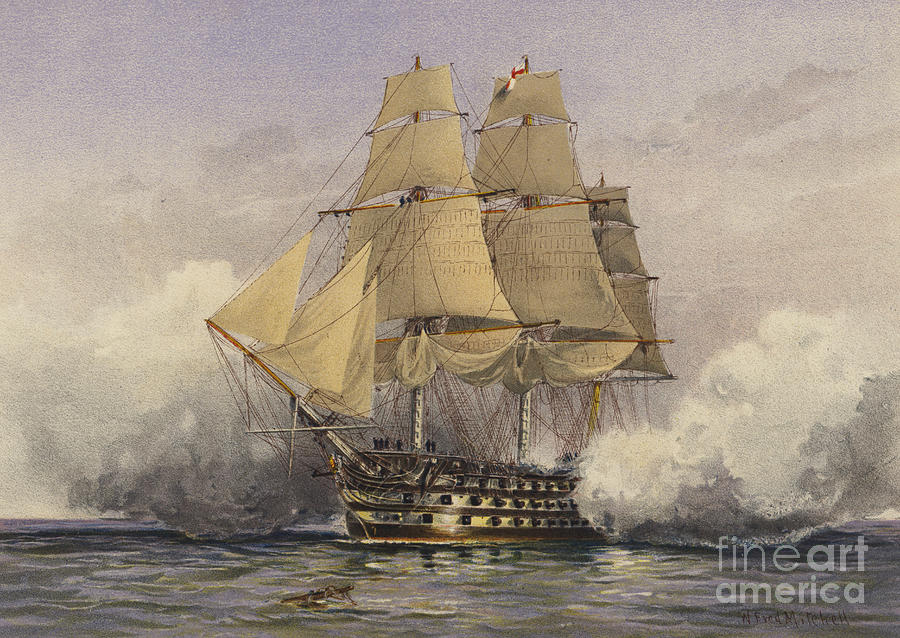 Boat Painting - The Victory by William Frederick Mitchell
