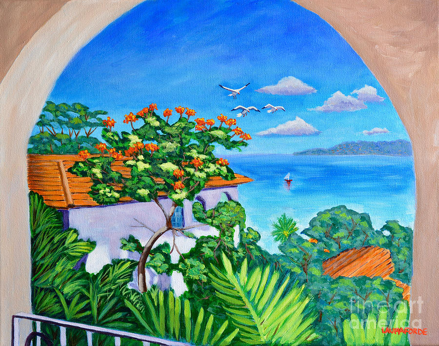 The View From A Window Painting by Laura Forde