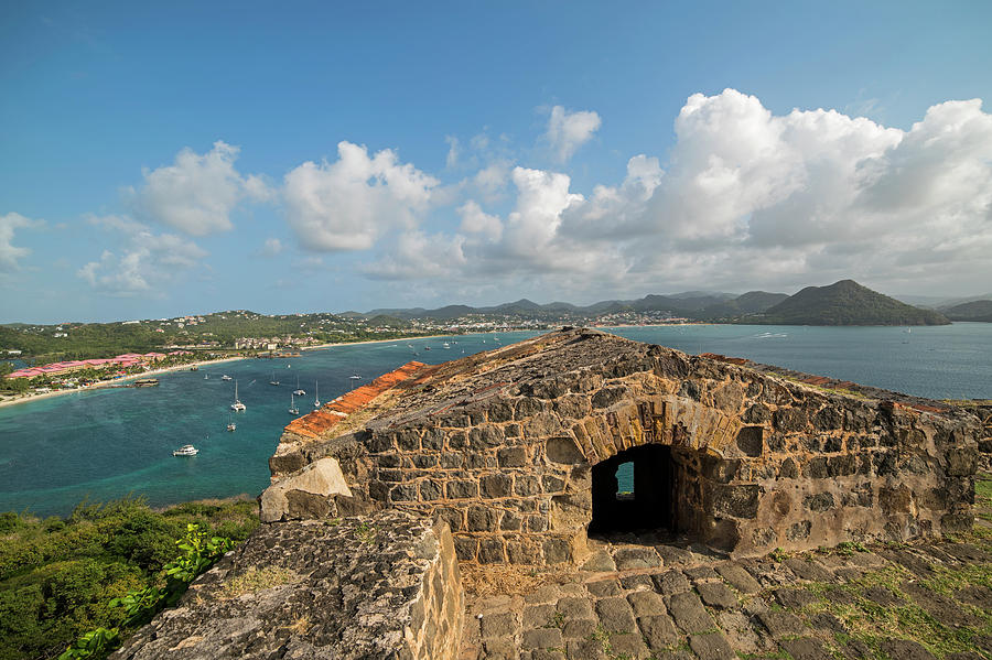 The view from Fort Rodney on Pigeon Island Gros Islet Caribbean Photograph by Toby McGuire