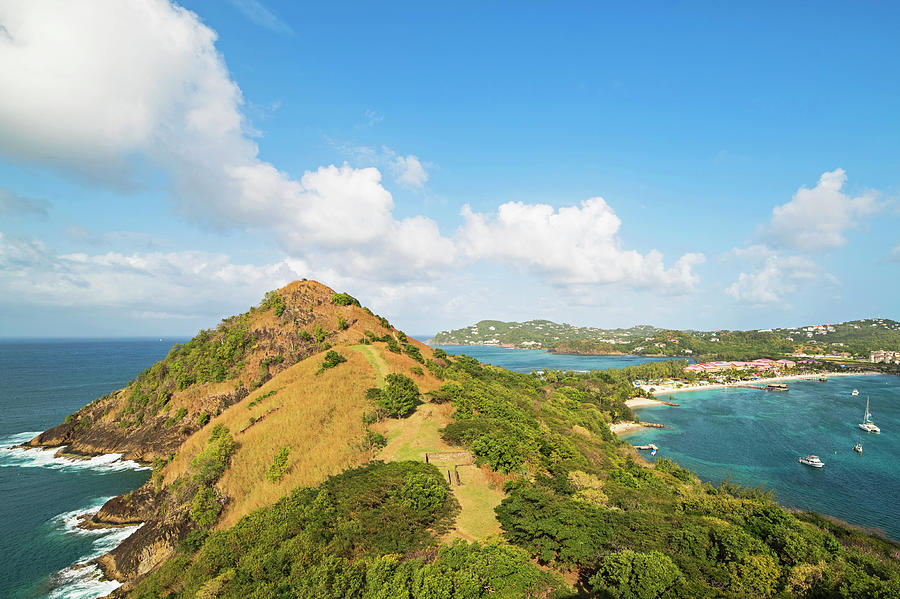 The view from Fort Rodney on Pigeon Island Gros Islet Photograph by Toby McGuire