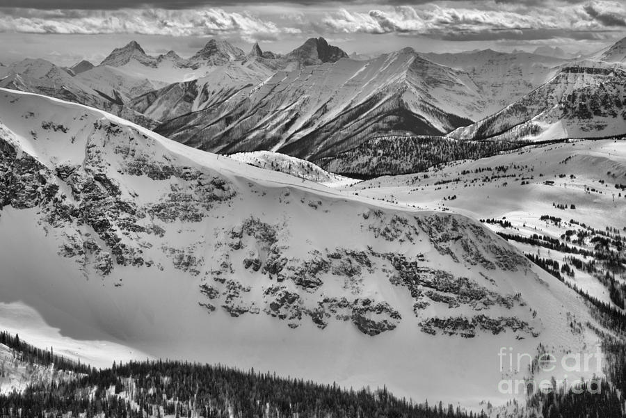 The View From Goats Eye Mountain Black And White Photograph by Adam Jewell