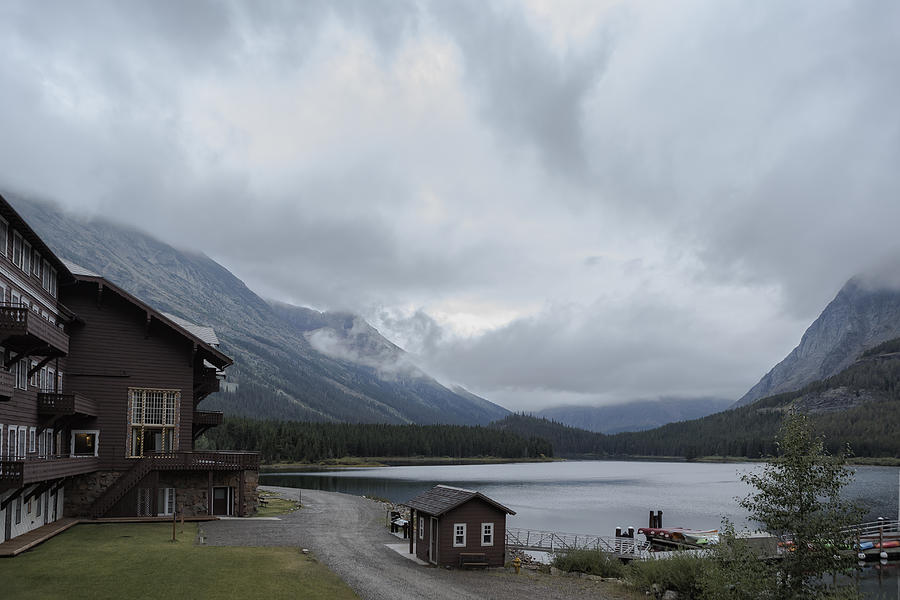 The View from Many Glacier Hotel Photograph by Belinda Greb