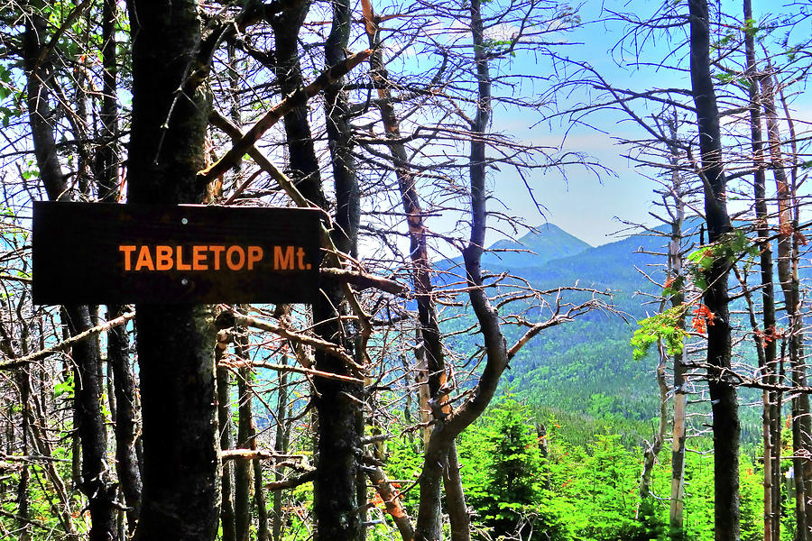 The View from Tabletop Mountain Adirondacks Upstate New York Sign Photograph by Toby McGuire