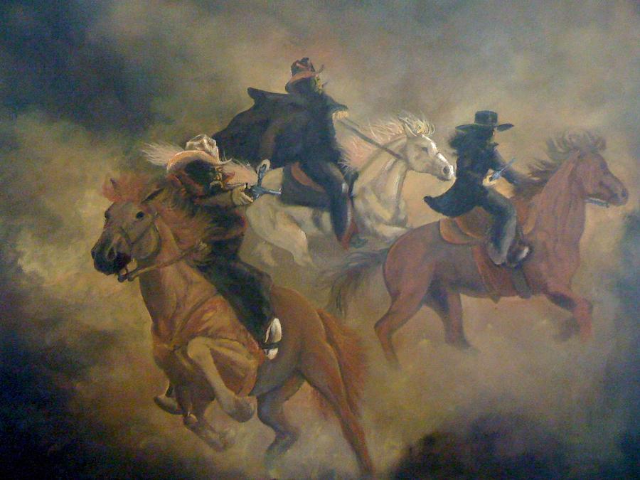 Horse Painting - The Vigilantes by Patti Lane
