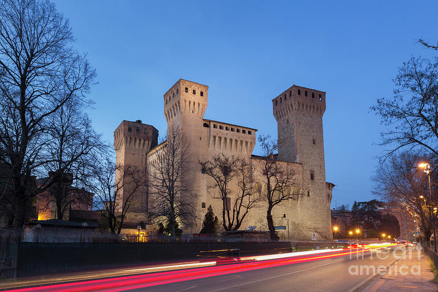 The Vignola castle at dusk, Vignola, Emilia Romagna, Italy Photograph ...