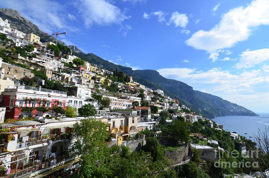 The Village of Positano Terraced Along the Hills of Italy Photograph by DejaVu Designs