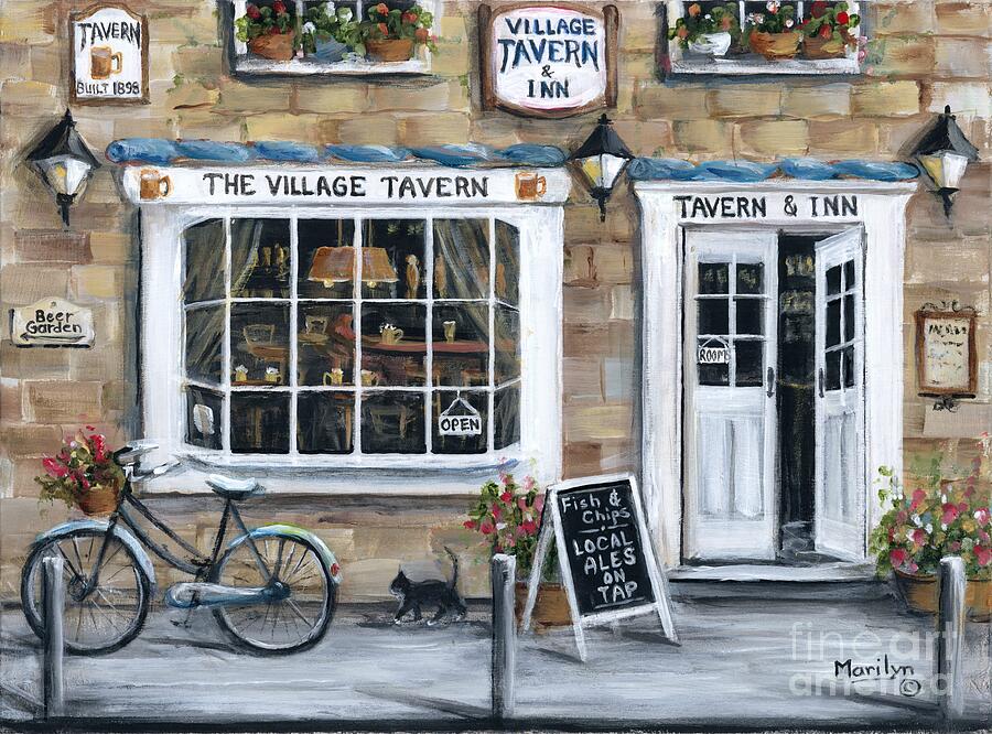 Beer Painting - English Tavern and Inn by Marilyn Dunlap
