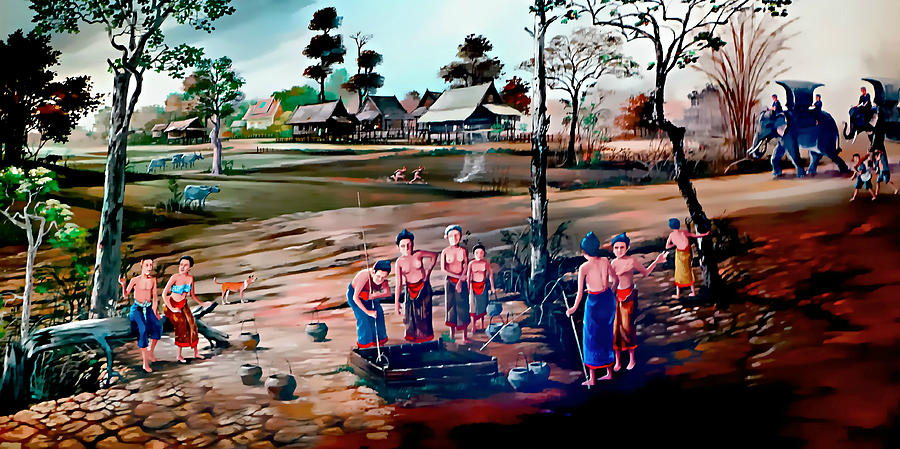 The Village Well Painting