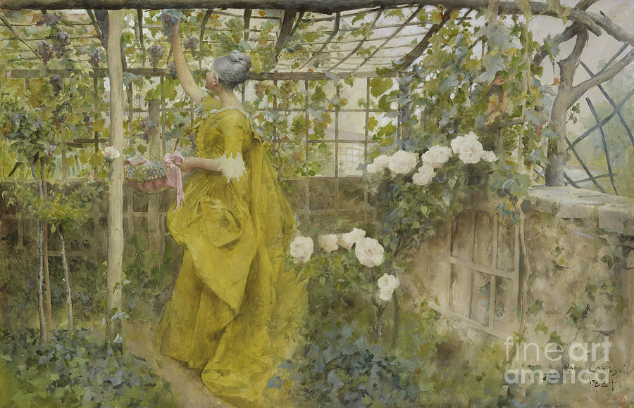 Carl Larsson Painting - The Vine, 1884 by Carl Larsson
