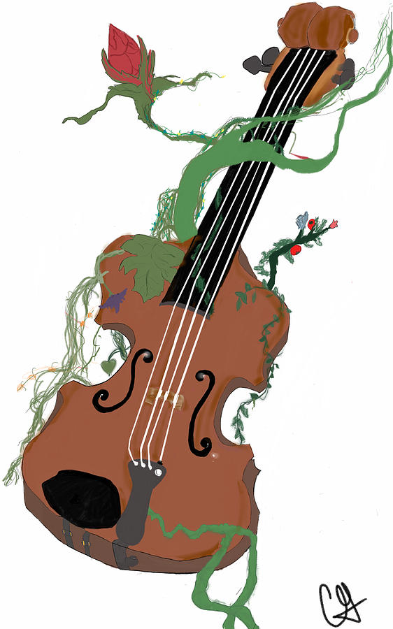 veteran Amerika partikel The Vine Violin Digital Art by Chloe G - Fine Art America