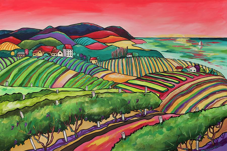 The Vineyard Painting by Patti Schermerhorn