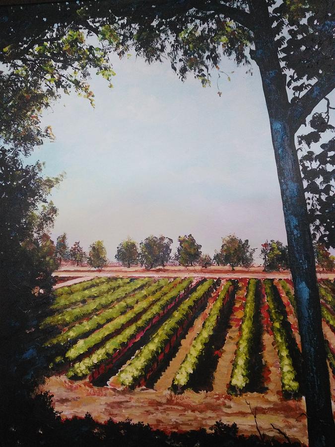 The vineyard Painting by Ray Khalife