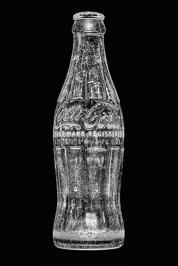 The Vintage Coke Bottle Black and White Photograph by JC Findley