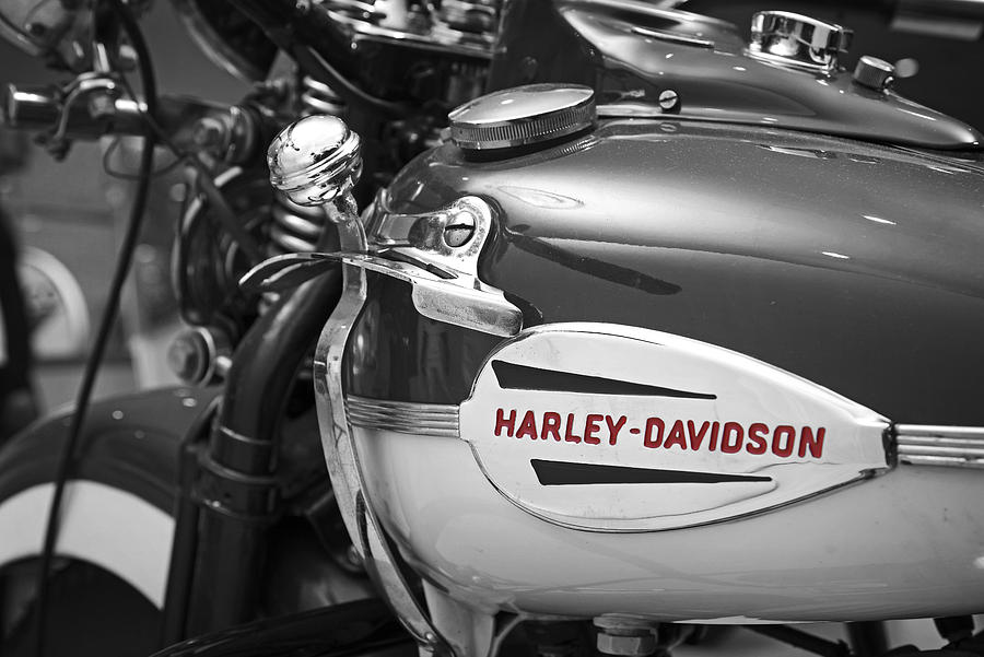 Transportation Photograph - The Vintage Harley by Mark Rogan