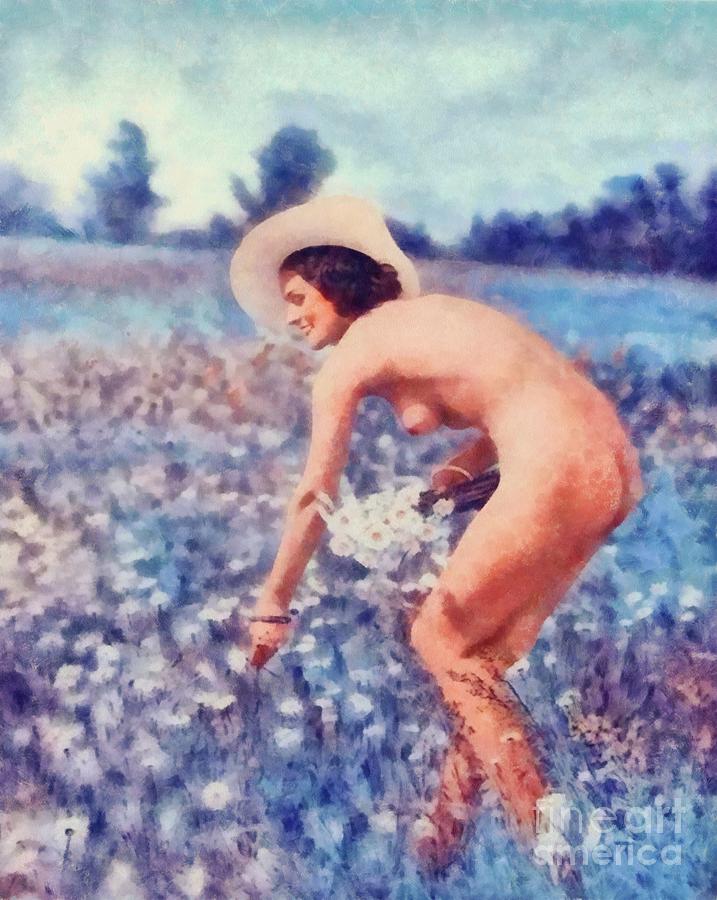 Nature Painting - The Vintage Nudist by Esoterica Art Agency