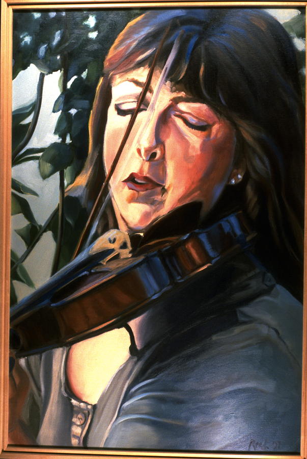 Portrait Painting - The Violinist-P by Patricia Reed
