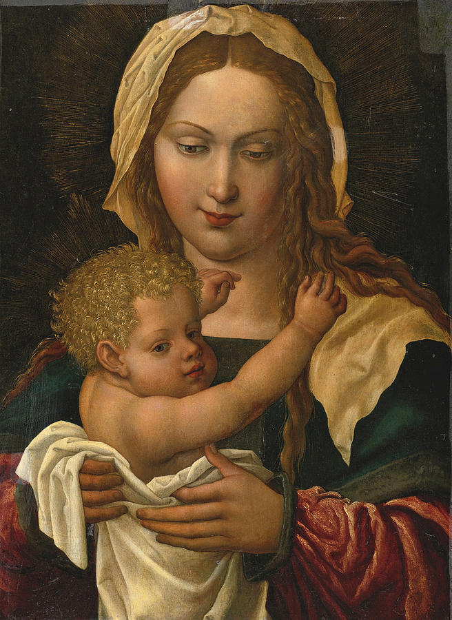The Virgin and Child Painting by Circle of Joos van Cleve