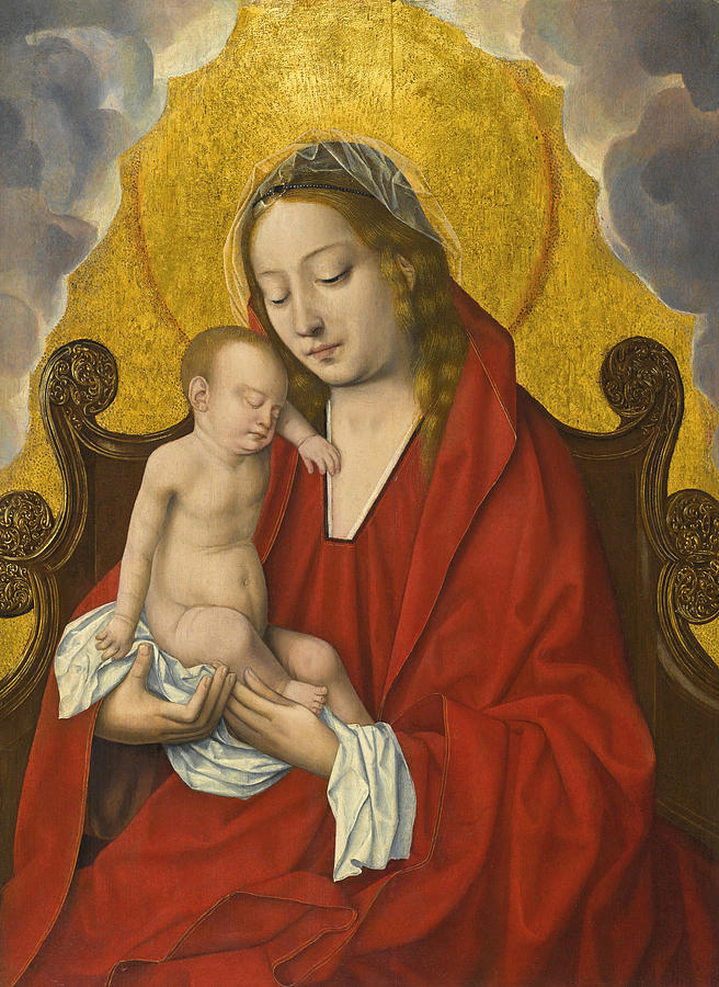 The Virgin and Child Painting by Circle of Quentin Matsys