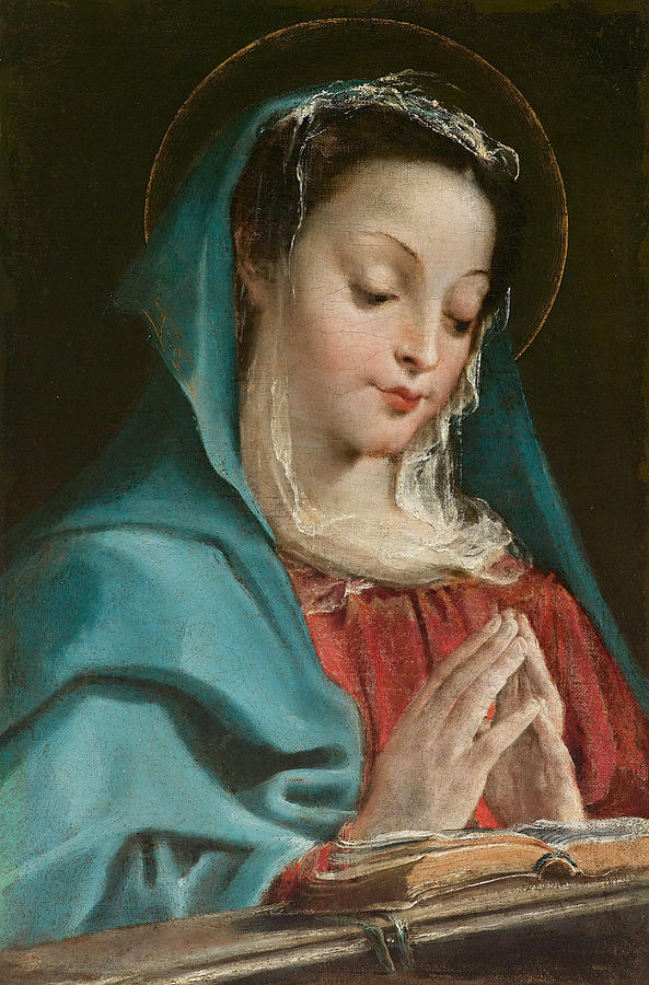 The Virgin in Prayer Painting by Annibale Carracci