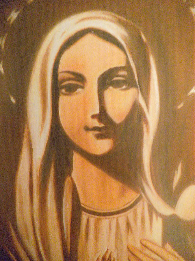 The Virgin Mary Painting by Alexandra Bilbija