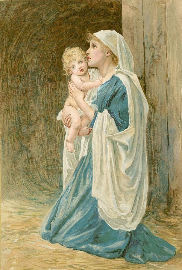 John Lawson Painting - The Virgin Mary with Jesus by John Lawson