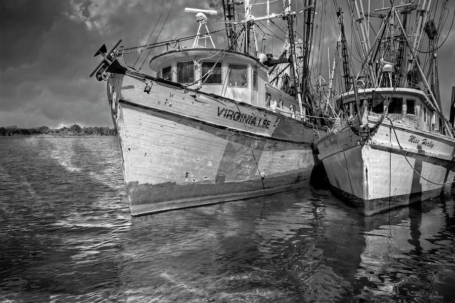 The Virginia Lee and the Miss Harley in Black and White Photograph by Debra and Dave Vanderlaan