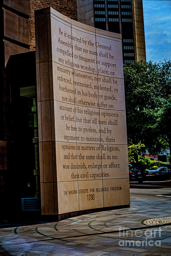 Thomas Jefferson Photograph - The Virginia Statute For Religious Freedom 5303VT by Doug Berry Thomas Jefferson Photograph - The Virginia Statute For Religious Freedom 5303VT by Doug Berry