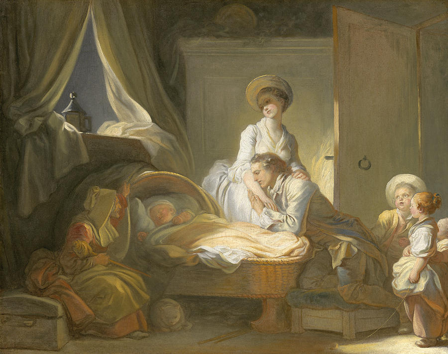The Visit To The Nursery  Painting by Jean Honore Fragonard