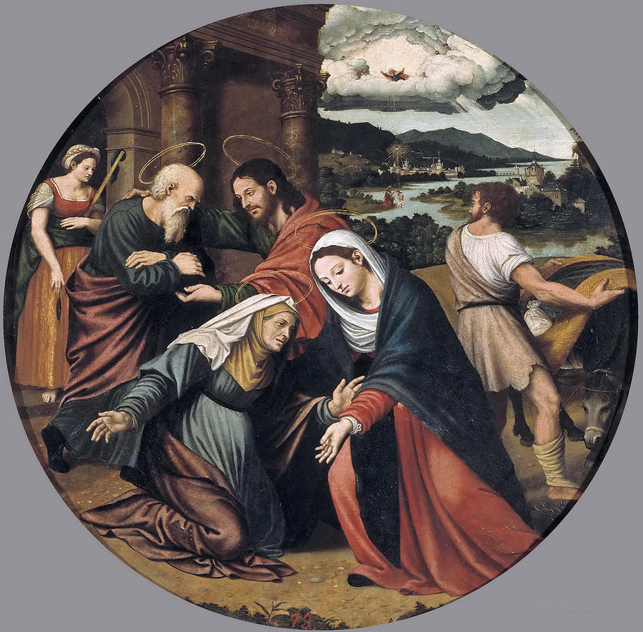 The Visitation Painting by Vicente Juan Masip