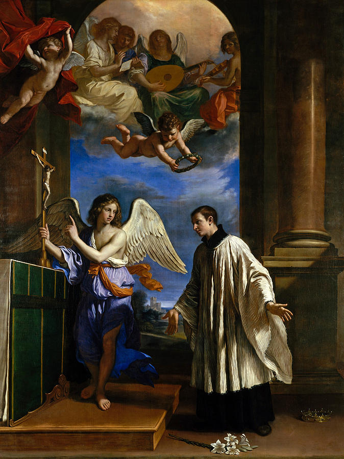 The Vocation of Saint Aloysius Gonzaga Painting by Guercino