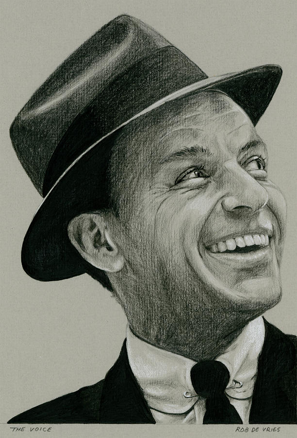 Frank Sinatra Drawing - The Voice by Rob De Vries