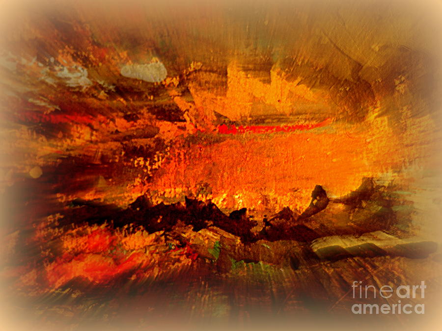 The Volcano Painting by Nancy Kane Chapman