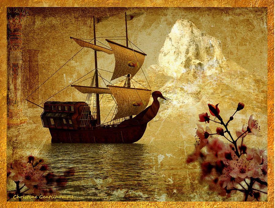 Magic Digital Art - The Voyage by Christine Gentilhomme