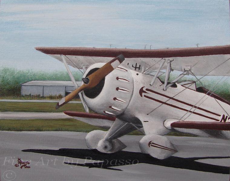 Airplane Painting - The Waco by Kathie Papasso