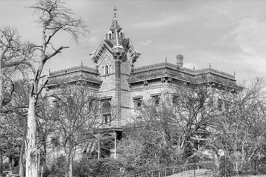 The Waggoner Mansion Black and White Photograph by JC Findley